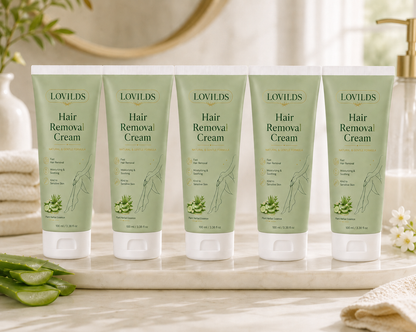 Soieva | LOVILDS Painless Depilatory Cream – No Razor Bumps, No Harsh Odor